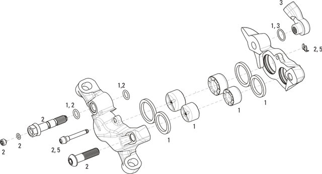 SRAM Ersatzteile Guide RSC (A1) Bremssattel (2015-2016) - 2