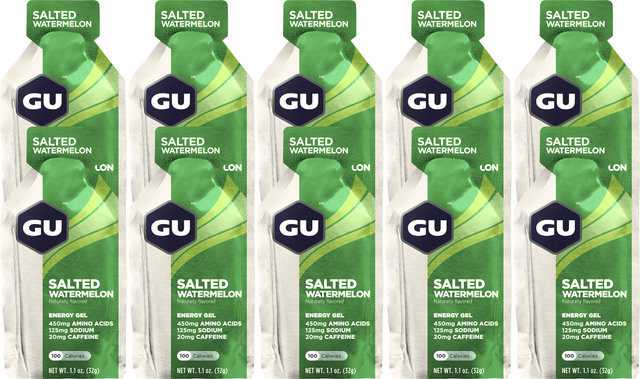 GU Energy Labs Energy Gel - 10 Pack - salted watermelon