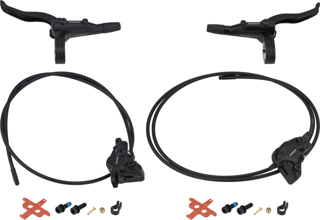 Shimano Set de Freins à Disque av+arr BR-MT410 + BL-MT401 J-Kit - noir/Ensemble/gauche/droite (spécifique)