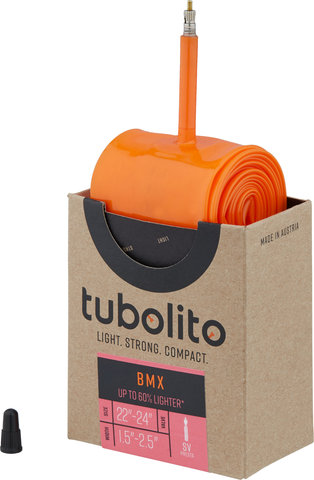 tubolito Tubo-BMX Inner Tube 22"/24" - orange/37-489 to 64-507/Presta Valve (SV)/22-24 x 1,5-2,5 SV 42 mm/42 mm