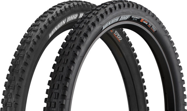 Maxxis Minion DHF / DHR II 3C MaxxTerra EXO WT TR 29" Folding Tyre Set - black/29 /61 mm/61-622