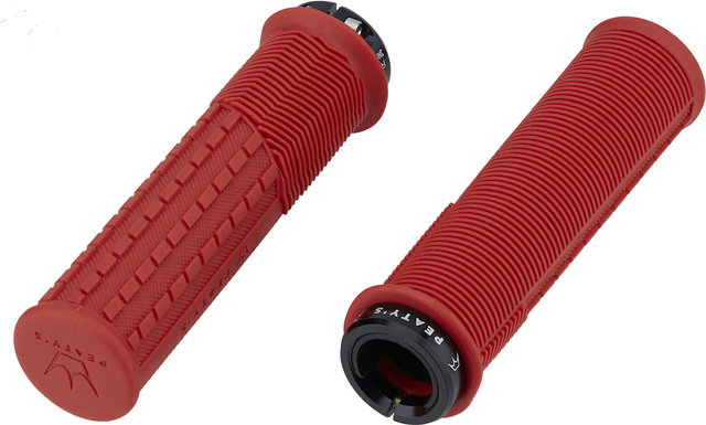 Peaty's Poignées de guidon verrouillables Monarch Grips Mushroom - red/thick