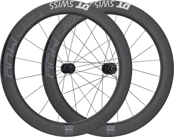 DT Swiss TRC 1400 DICUT 65 Carbon 28" Tubular Laufradsatz - schwarz/100 mm/28"/100 mm/100 mm/120 mm