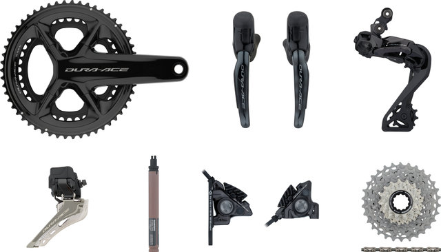 Shimano Dura-Ace Di2 R9250 2x12 40-54 Groupset w/ Disc Brake - black/Shimano Road/Braze-on/11-30/172,5 mm/Shimano Road/without