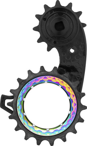 absoluteBLACK HOLLOWcage Carbon Ceramic Oversized Derailleur Pulleys SRAM eTap AXS - rainbow/12 teeth (guide pulley), 18 teeth (tension pulley)