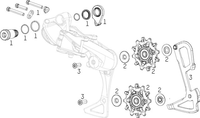 SRAM Ersatzteile GX DH 7-fach Schaltwerk (2019) - 2