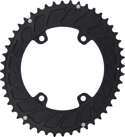 Rotor Shimano GRX Chainring, 4-Arm, Q-Rings, 110/80 mm Bolt Circle Diameter - black/48 