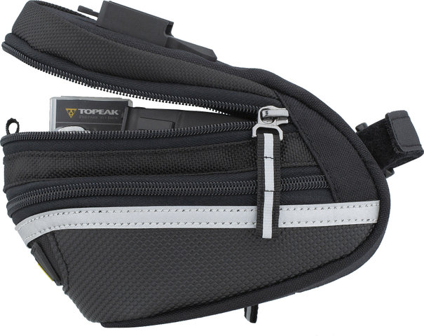 Topeak Bolsa de sillín con set de herramientas Survival Tool Wedge Pack II - negro/1250 