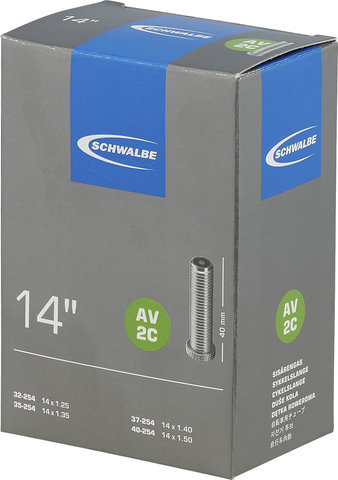 Schwalbe 2C Inner Tube for 14" - universal/32-254 to 40-254/Schrader Valve (AV)/14 x 1.25-1.5 AV 40 mm/40 mm