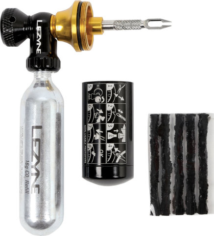 Lezyne Kit de Réparation Tubeless CO2 Blaster - noir-doré