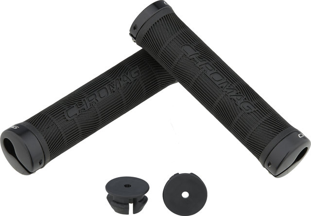 Chromag Palmskin Lock On Handlebar Grips - black-black/142 mm