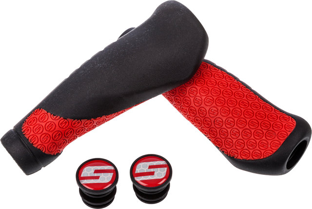 SRAM Comfort handlebar grips - black-red/133 mm