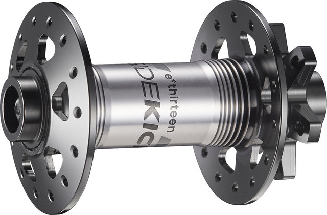 e*thirteen Sidekick SL 6-bolt disc Boost Front Hub - 28/black-sterling silver