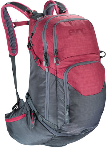 evoc Explorer Backpack - heather carbon-grey heather ruby/30 litres