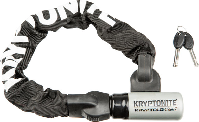 Kryptonite KryptoLok® 2 Integrated Chain Kettenschloss - schwarz-grau-weiß/55 cm