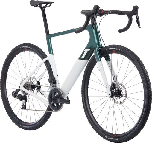 3T Exploro RaceMax Rival AXS 2x Carbon Gravelbike - emerald-white/28"/M