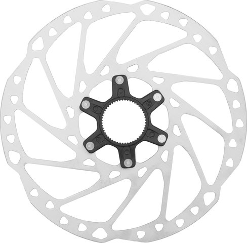 Shimano SM-RT64 Center Lock Brake Rotor for Deore w/ External Teeth - silver-black/203 mm