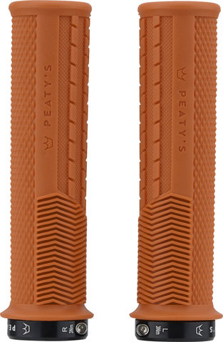 Peaty's Poignées de guidon Knurl Lock-On Monarch Grips - mango/thin