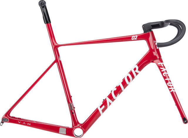 Factor O2 V.A.M. Disc T47a Shimano Carbon Frame Kit Model 2023 - red velvet/54 cm, 110 mm x 38 cm, SB 0 mm