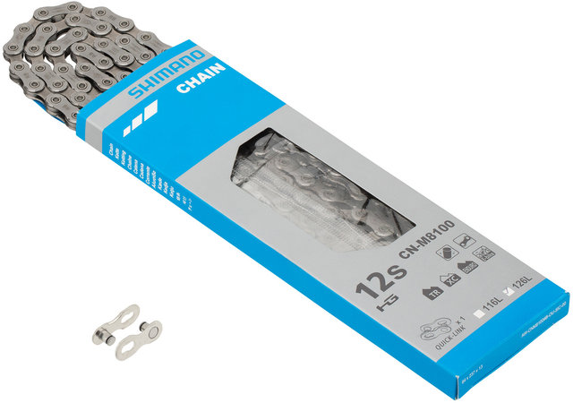 Shimano XT CS-M8100-12 Cassette + CN-M8100 12-speed Chain Wear & Tear Set - silver/10-51