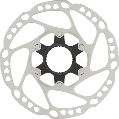 Shimano SM-RT64 Center Lock Brake Rotor for Deore w/ Magnet + Internal Teeth - silver-black/160 mm