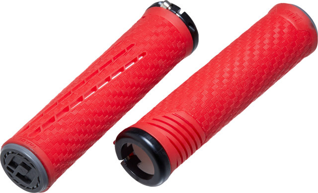 ODI CF v2.1 Lock-On Lenkergriffe - red-white/135 mm