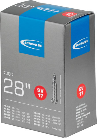 Schwalbe Inner Tube No. 17 for 28" - universal/40-609 to 40-635/Presta Valve (SV)/28/47-622/635 Presta 40 mm/40 mm