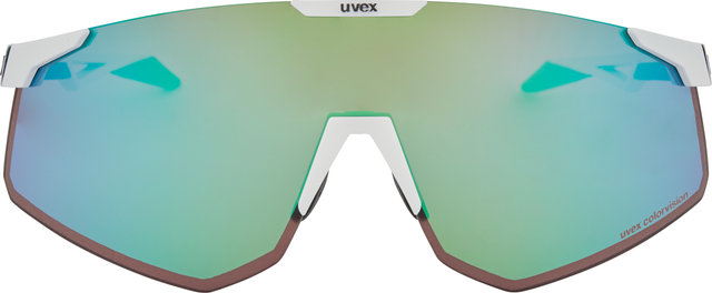 uvex Lunettes de Sport pace perform CV - white mat/glossy green