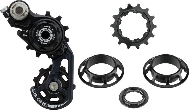 SB ONE G3C Singlespeed DH Drivetrain - black/14 tooth