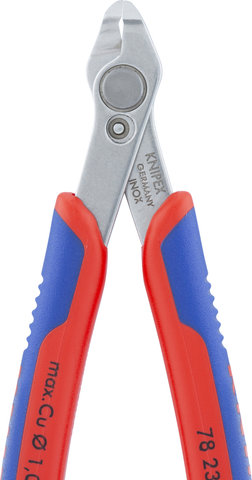 Knipex Electronic Super Knips® Zange mit 60° Winkel - rot-blau