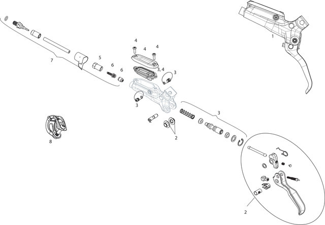 SRAM Ersatzteile Guide R (A1) Bremshebel (2015) - 1/schwarz v.2