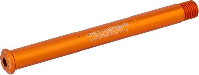 OneUp Components Axe Traversant Avant Axle F 15 x 110 mm Boost pour Fox - orange/15 x 110 mm
