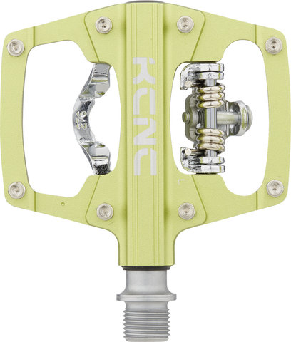 KCNC AM Trap Click / Platform Pedals - green-yellow