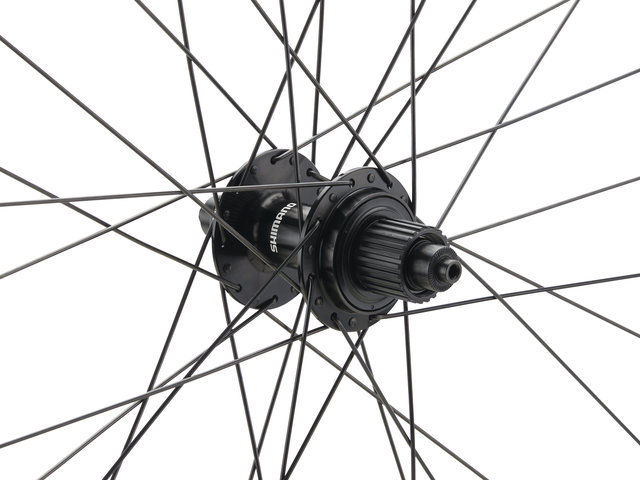 bc basic Urban Deore Disc Center Lock P-22 28" Wheelset - black/28" Set (Front 12x100 Dynamo + Rear 10x135) Shimano Micro Spline