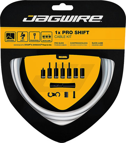 Jagwire 1X Pro Schaltzugset - white