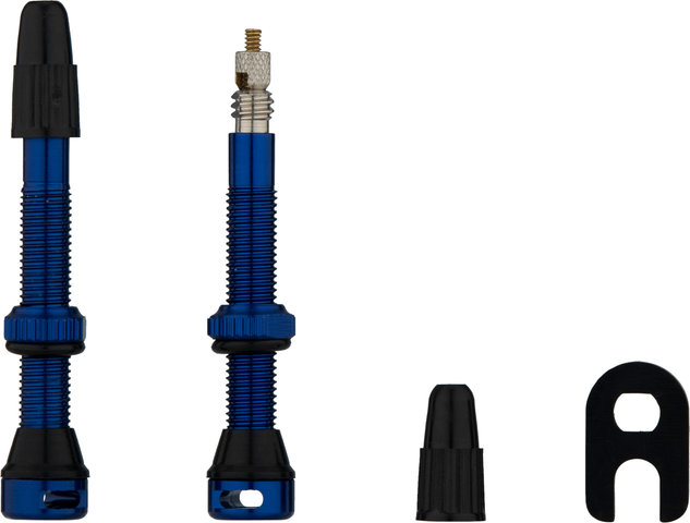 tune Tubeless Valve Set - blue/Presta 44 mm