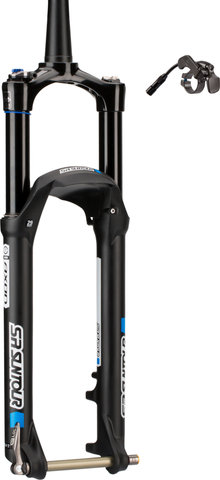 Suntour Horquilla de suspensión Axon 34 Boost SF18 RLRC PCS 27,5"/29" - black mate/130 /51 /1 1/8" - 1,5" tapered/110 mm/29" (delantero), 27,5" (trasero)/110 mm/110 mm/15 mm Eje Pasante