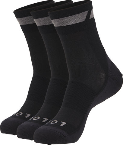 GripGrab Chaussettes Merino Regular Cut - Pack de 3 - black/41 - 44