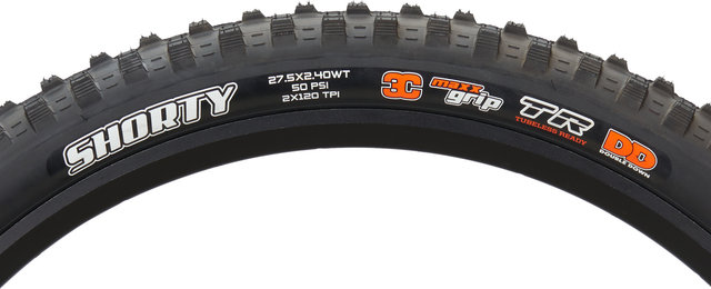 Maxxis Pneu Souple Shorty 3C MaxxGrip DD WT TR 27,5" - noir/27.5 /61 /61-584/2.4 