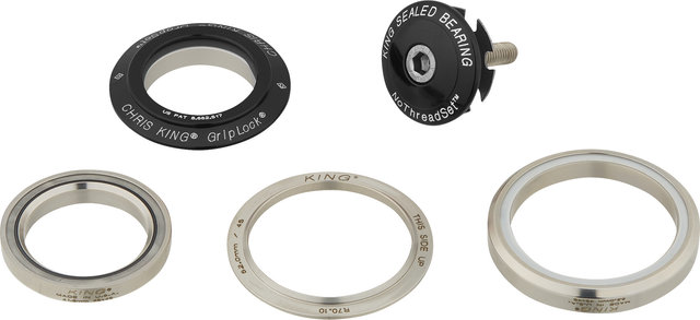 Chris King DropSet 5 IS42/28.6 - IS52/40 GripLock Headset - black/1 1/8" - 1,5" tapered/IS42/28,6 - IS52/40