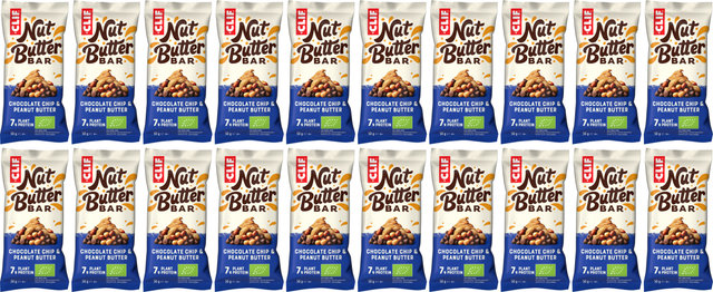 CLIF Bar Nut Butter Bar - 20 Pack - chocolate chip & peanut butter