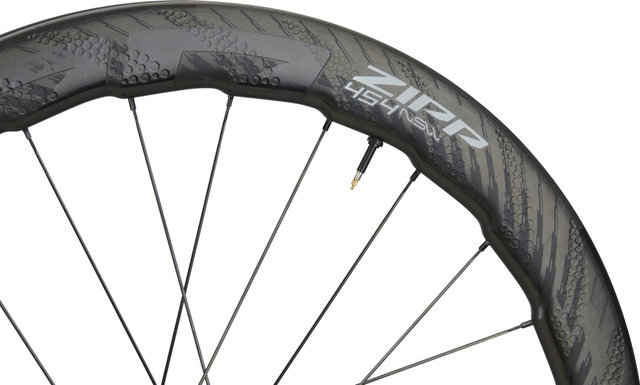 Zipp 454 NSW Carbon Tubeless Disc Center Lock Laufrad - Auslaufmodell - matte black-gloss black/Non Boost/142 mm/28"/Shimano Road/Shimano Road/142 mm