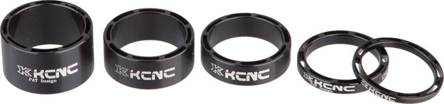 KCNC Hollow Headset Spacer Set für 1 1/8" 5-teilig - black