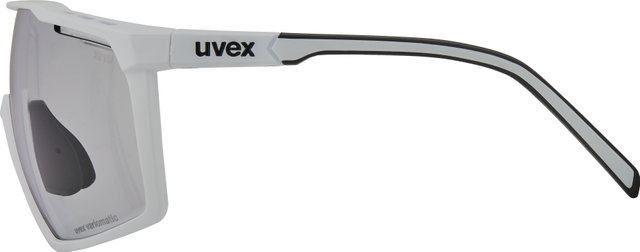 uvex Lunettes de Sport mtn perform V - white mat/litemirror blue