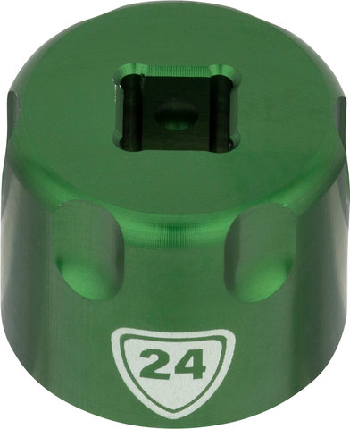 Abbey Bike Tools Suspension Top Cap Socket Attachment - green/24 mm