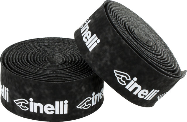 Cinelli Cinta de manillar Logo Velvet - black and white