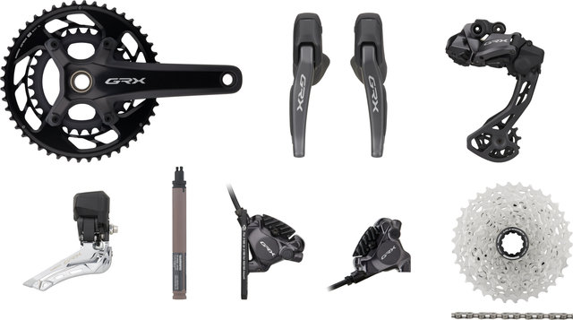 Shimano GRX Di2 RX825 2x12 31-48 Groupset - black/Braze-on/Shimano Road 12-speed/11-34/Shimano Road 12-speed/175,0 mm/without