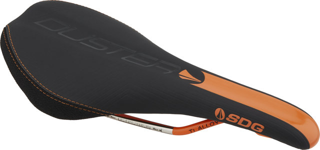 SDG Duster P MTN Saddle w/ Ti-Alloy Rails - black-orange