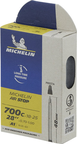 Michelin Cámara de aire A1 Airstop para 28" - universal/18-622 a 25-622/Válvula Presta (SV)/18-25 x 622 SV 48 mm/48 