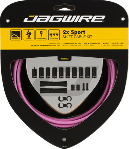 Jagwire 2X Sport Schaltzugset - pink